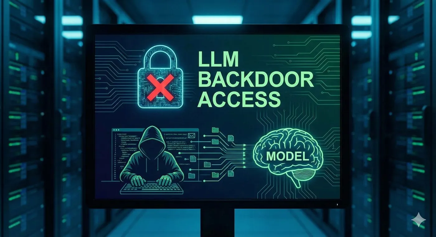 Illustration of a backdoored large language model